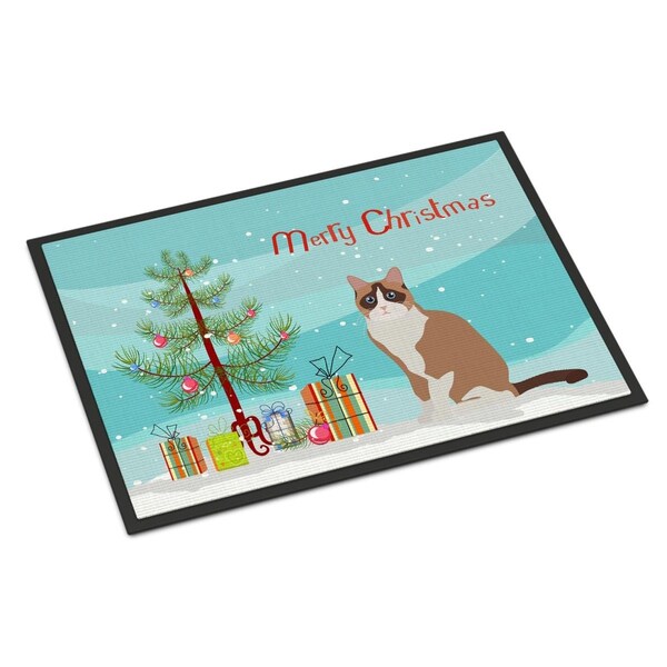 Carolines Treasures 18 x 27 in. Snowshoe No.2 Cat Merry Christmas Indoor or Outdoor Mat CK4798MAT - main